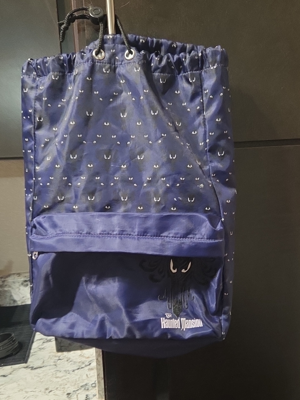 Navy Drawstring Backpack